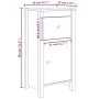 Aparador de madera maciza de pino negro 40x35x80 cm de vidaXL, Aparadores - Ref: Foro24-813762, Precio: 75,90 €, Descuento: %