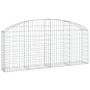 Cesta de gaviones forma arco hierro galvanizado 200x30x80/100cm en Macetas y jardineras | Comprar online en Foru.es
