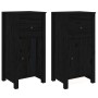 Aparadores 2 uds madera maciza de pino negro 40x35x80 cm de vidaXL, Aparadores - Ref: Foro24-813763, Precio: 103,35 €, Descue...
