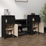 Aparadores 2 uds madera maciza de pino negro 40x35x80 cm de vidaXL, Aparadores - Ref: Foro24-813763, Precio: 103,35 €, Descue...