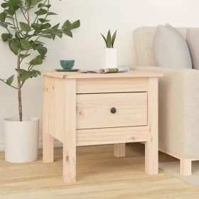 Mesa auxiliar de madera maciza de pino 40x40x39 cm de vidaXL, Mesas auxiliares - Ref: Foro24-813784, Precio: 38,85 €, Descuen...