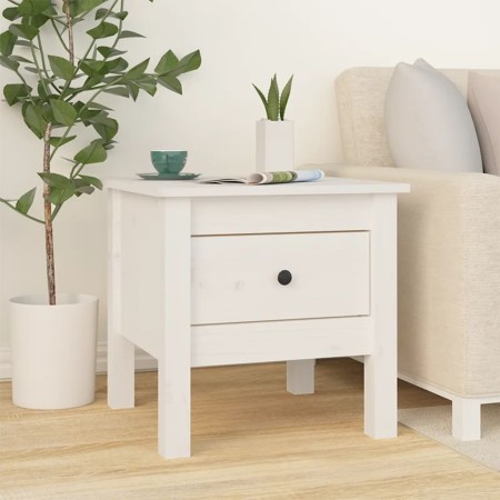 Mesa auxiliar de madera maciza de pino blanco 40x40x39 cm de vidaXL, Mesas auxiliares - Ref: Foro24-813786, Precio: 47,14 €, ...