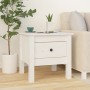 Mesa auxiliar de madera maciza de pino blanco 40x40x39 cm de vidaXL, Mesas auxiliares - Ref: Foro24-813786, Precio: 47,14 €, ...