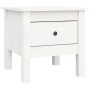 Mesa auxiliar de madera maciza de pino blanco 40x40x39 cm de vidaXL, Mesas auxiliares - Ref: Foro24-813786, Precio: 47,14 €, ...
