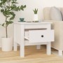 Mesa auxiliar de madera maciza de pino blanco 40x40x39 cm de vidaXL, Mesas auxiliares - Ref: Foro24-813786, Precio: 47,14 €, ...