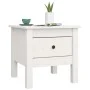 Mesa auxiliar de madera maciza de pino blanco 40x40x39 cm de vidaXL, Mesas auxiliares - Ref: Foro24-813786, Precio: 46,49 €, ...