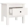 Mesa auxiliar de madera maciza de pino blanco 40x40x39 cm de vidaXL, Mesas auxiliares - Ref: Foro24-813786, Precio: 46,49 €, ...