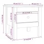 Mesa auxiliar de madera maciza de pino blanco 40x40x39 cm de vidaXL, Mesas auxiliares - Ref: Foro24-813786, Precio: 46,49 €, ...