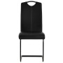 Sillas de comedor voladizas 2 unidades cuero sintético negro de vidaXL, Sillas de comedor - Ref: Foro24-246193, Precio: 156,9...