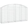 Cesta gaviones forma arco hierro galvanizado 200x30x100/120 cm en Macetas y jardineras | Comprar online en Foru.es