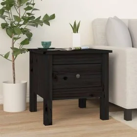 Mesa auxiliar de madera maciza de pino negro 40x40x39 cm de vidaXL, Mesas auxiliares - Ref: Foro24-813792, Precio: 30,78 €, D...