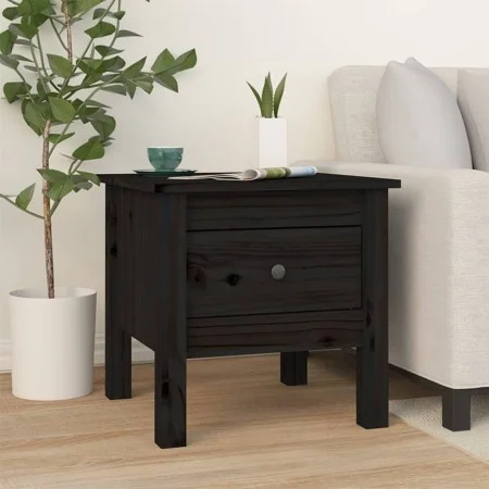 Beistelltisch aus massivem Kiefernholz schwarz 40x40x39 cm von vidaXL, Seitentische - Ref: Foro24-813792, Preis: 30,78 €, Rab...