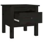 Mesa auxiliar de madera maciza de pino negro 40x40x39 cm de vidaXL, Mesas auxiliares - Ref: Foro24-813792, Precio: 30,78 €, D...