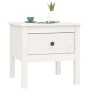 Mesa auxiliar de madera maciza de pino blanco 50x50x49 cm de vidaXL, Mesas auxiliares - Ref: Foro24-813796, Precio: 42,56 €, ...