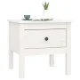 Mesa auxiliar de madera maciza de pino blanco 50x50x49 cm de vidaXL, Mesas auxiliares - Ref: Foro24-813796, Precio: 42,16 €, ...