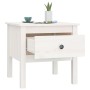 Mesa auxiliar de madera maciza de pino blanco 50x50x49 cm de vidaXL, Mesas auxiliares - Ref: Foro24-813796, Precio: 42,56 €, ...