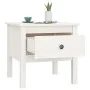 Mesa auxiliar de madera maciza de pino blanco 50x50x49 cm de vidaXL, Mesas auxiliares - Ref: Foro24-813796, Precio: 42,16 €, ...