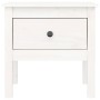 Mesa auxiliar de madera maciza de pino blanco 50x50x49 cm de vidaXL, Mesas auxiliares - Ref: Foro24-813796, Precio: 42,56 €, ...