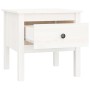 Mesa auxiliar de madera maciza de pino blanco 50x50x49 cm de vidaXL, Mesas auxiliares - Ref: Foro24-813796, Precio: 42,56 €, ...