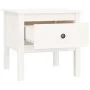 Mesa auxiliar de madera maciza de pino blanco 50x50x49 cm de vidaXL, Mesas auxiliares - Ref: Foro24-813796, Precio: 42,16 €, ...