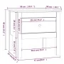 Mesa auxiliar de madera maciza de pino blanco 50x50x49 cm de vidaXL, Mesas auxiliares - Ref: Foro24-813796, Precio: 42,16 €, ...