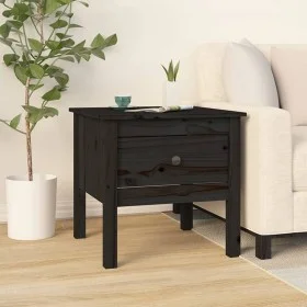 Beistelltisch aus massivem Kiefernholz schwarz 50x50x49 cm von vidaXL, Seitentische - Ref: Foro24-813802, Preis: 39,65 €, Rab...
