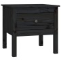 Mesa auxiliar de madera maciza de pino negro 50x50x49 cm de vidaXL, Mesas auxiliares - Ref: Foro24-813802, Precio: 39,65 €, D...