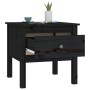 Mesa auxiliar de madera maciza de pino negro 50x50x49 cm de vidaXL, Mesas auxiliares - Ref: Foro24-813802, Precio: 39,65 €, D...