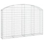 Cesta gaviones forma arco hierro galvanizado 200x30x120/140 cm en Macetas y jardineras | Comprar online en Foru.es