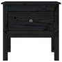 Mesa auxiliar de madera maciza de pino negro 50x50x49 cm de vidaXL, Mesas auxiliares - Ref: Foro24-813802, Precio: 39,65 €, D...
