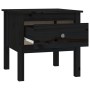 Mesa auxiliar de madera maciza de pino negro 50x50x49 cm de vidaXL, Mesas auxiliares - Ref: Foro24-813802, Precio: 39,65 €, D...