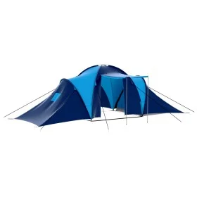 9 person dark blue and blue fabric tent by vidaXL, tents - Ref: Foro24-90411, Price: 152,52 €, Discount: %