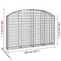 Cesta gaviones forma arco hierro galvanizado 200x30x120/140 cm en Macetas y jardineras | Comprar online en Foru.es