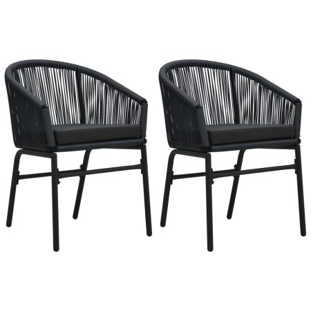 Sillas de jardín 2 unidades ratán sintético negro de vidaXL, Sillas de jardín - Ref: Foro24-48135, Precio: 176,07 €, Descuent...