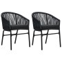 Sillas de jardín 2 unidades ratán sintético negro de vidaXL, Sillas de jardín - Ref: Foro24-48135, Precio: 176,07 €, Descuent...