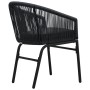 Sillas de jardín 2 unidades ratán sintético negro de vidaXL, Sillas de jardín - Ref: Foro24-48135, Precio: 176,07 €, Descuent...