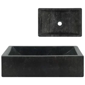 Lavabo de mármol negro con brillo 45x30x12 cm de vidaXL, Lavabos - Ref: Foro24-142772, Precio: 120,38 €, Descuento: %