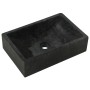 Lavabo de mármol negro con brillo 45x30x12 cm de vidaXL, Lavabos - Ref: Foro24-142772, Precio: 124,63 €, Descuento: %