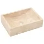 Lavabo de mármol crema con brillo 45x30x12 cm de vidaXL, Lavabos - Ref: Foro24-142773, Precio: 144,27 €, Descuento: %