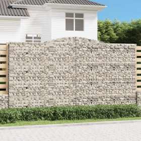 Cestas de gaviones 15 uds forma de arco hierro 400x30x220/240cm en Macetas y jardineras | Comprar online en Foru.es