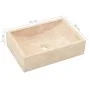 Lavabo de mármol crema con brillo 45x30x12 cm de vidaXL, Lavabos - Ref: Foro24-142773, Precio: 144,27 €, Descuento: %