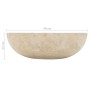 Lavabo 40x12 cm mármol color crema de vidaXL, Lavabos - Ref: Foro24-142775, Precio: 125,78 €, Descuento: %