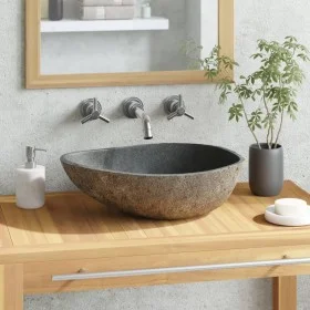 Oval river stone washbasin 37-46 cm by vidaXL, Sinks - Ref: Foro24-146213, Price: 86,84 €, Discount: %