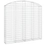 Cesta gaviones forma arco hierro galvanizado 200x30x180/200 cm en Macetas y jardineras | Comprar online en Foru.es