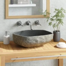 Lavabo ovalado piedra de río (45-53)x(34-41) cm de vidaXL, Lavabos - Ref: Foro24-146214, Precio: 113,15 €, Descuento: %