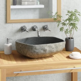 Lavabo ovalado piedra de río (45-53)x(34-41) cm de vidaXL, Lavabos - Ref: Foro24-146214, Precio: 119,03 €, Descuento: %