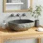 Lavabo ovalado piedra de río (45-53)x(34-41) cm de vidaXL, Lavabos - Ref: Foro24-146214, Precio: 113,15 €, Descuento: %