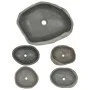 Lavabo ovalado piedra de río (45-53)x(34-41) cm de vidaXL, Lavabos - Ref: Foro24-146214, Precio: 113,15 €, Descuento: %