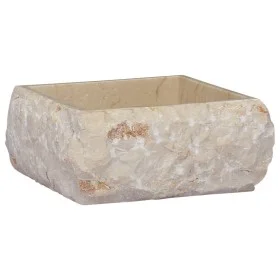 Lavabo crema mármol 30x30x13 cm de vidaXL, Lavabos - Ref: Foro24-149174, Precio: 146,16 €, Descuento: %