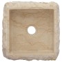 Lavabo crema mármol 30x30x13 cm de vidaXL, Lavabos - Ref: Foro24-149174, Precio: 151,99 €, Descuento: %